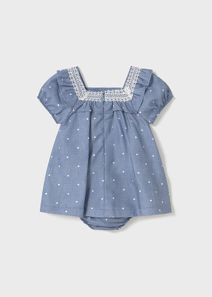 Baby Girl Satin Polka Dot Pattern Sleeveless Princess Dress