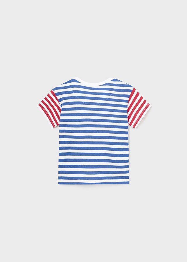 Boys Blue Striped Cotton T-Shirt (mayoral) - CottonKids.ie - 12 month - 18 month - 2 year