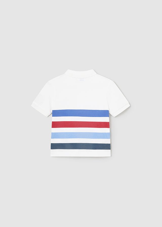 Boys Ivory Striped Cotton Polo Shirt (mayoral) - CottonKids.ie - 12 month - 18 month - 2 year