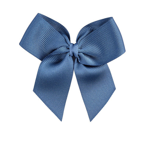FRENCH BLUE Hair Clip With Grosgrain Bow (7cm) (Condor) - CottonKids.ie - Condor - Girl - Hair Accessories