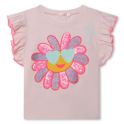 Girls Pink Cotton Flower T-Shirt (Billieblush) - CottonKids.ie - 11-12 year - 2 year - 3 year