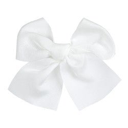 IVORY Hair Clip With Large Grossgrain Bow (14cm) (Condor) - CottonKids.ie - Condor - Girl - Hair Accessories