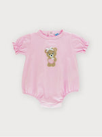 Baby Girls Teddy Bear Romper Suit, Pink (Sardon) - CottonKids.ie - 0-1 month - 1-2 month - 3 month
