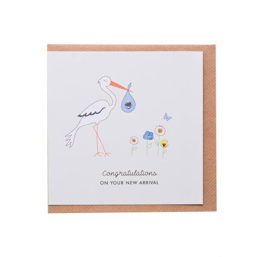 Congratulations On New Arrival Blue Card - CottonKids.ie - Card - -