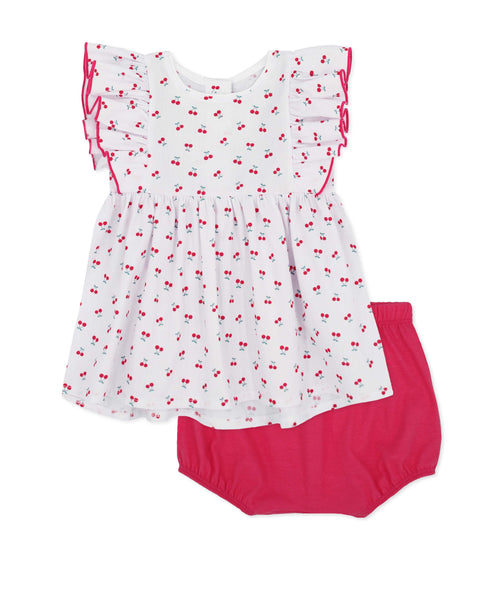 Fuchsia Cherry Print Blouse & Bloomers (Rapife) - CottonKids.ie - 12 month - 18 month - 3 month