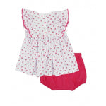 Fuchsia Cherry Print Blouse & Bloomers (Rapife) - CottonKids.ie - 12 month - 18 month - 3 month