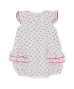 Fuchsia Cherry Print Romper Girl (Rapife) - CottonKids.ie - 3 month - 6 month - 9 month