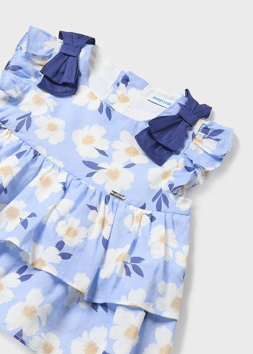 Girls Blue Floral Cotton Shorts Set (mayoral) - CottonKids.ie - 12 month - 18 month - 2 year
