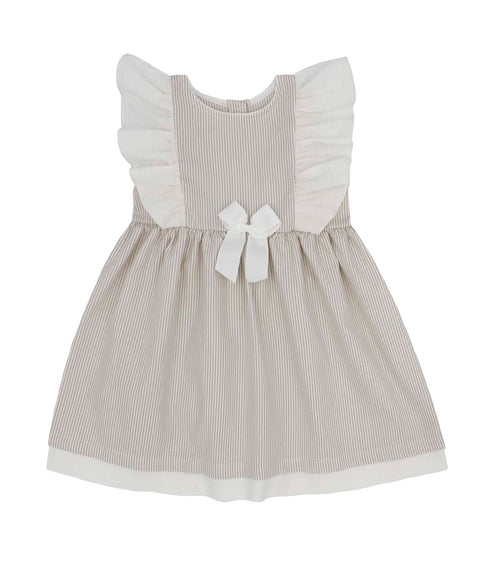 Girls Fine Stripe Ruffle Dress (Rapife) - CottonKids.ie - 12 month - 18 month - 2 year