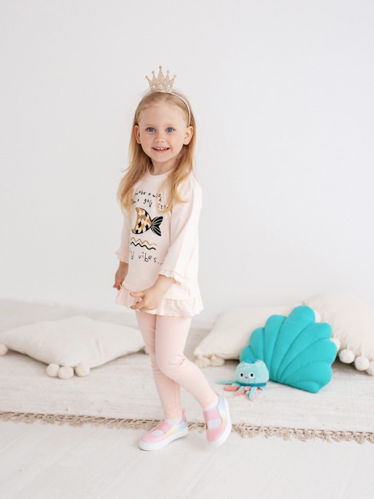 Girls Gold Fish Legging (CAN GO) - CottonKids.ie - Leggings - 12 month - 18 month - 2 year