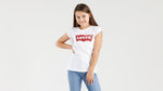 Girls White Logo Batwing T-Shirt (LEVIS) - CottonKids.ie - 4 year - Girl - GIRL SALE