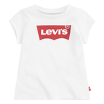 Girls White Logo Batwing T-Shirt (LEVIS) - CottonKids.ie - 4 year - Girl - GIRL SALE