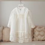 IVORY Long Sleeves Lace Christening Dress (SOFIA) - CottonKids.ie - Dress - 0-1 month - 1-2 month - 12 month