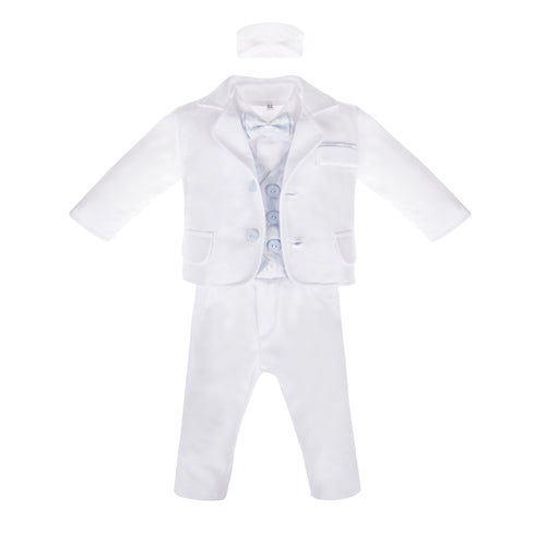 White Baby Boy 6 Piece Christening Outfit Suit IRELAND