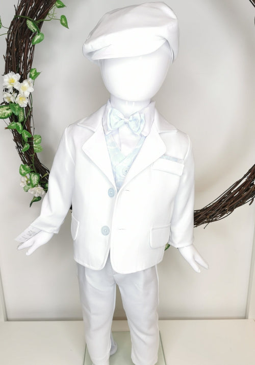 White Baby Boy 6 Piece Christening Outfit Suit IRELAND