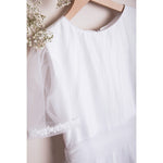 WHITE COMMUNION DRESS WITH WIDE SLEEVES ( K1 ) - CottonKids.ie - Dresses - 11-12 year - 7-8 year - 9-10 year