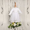 WHITE Lace Tulle Dress For Christening Long Sleeve Ireland