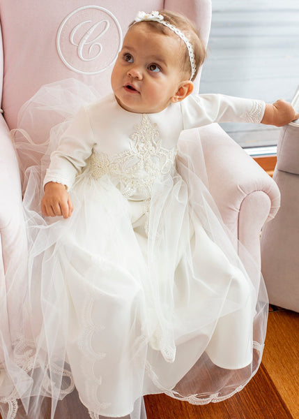Sydney Christening Gown Set - White