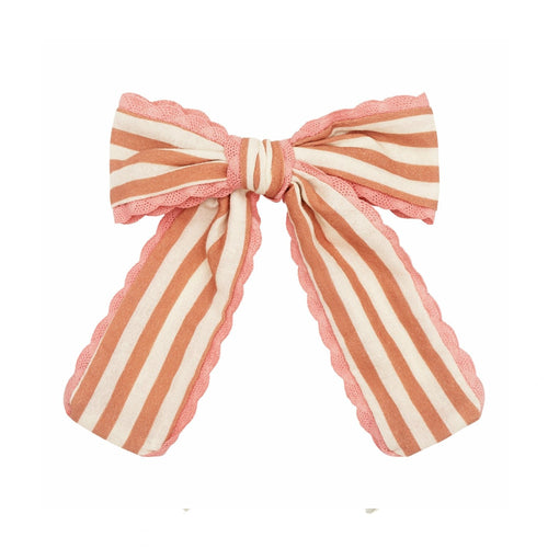 14cm - Stripy Scallop Long Bow Clip