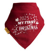 2025 ‘My First Christmas’ DribbleBoo Bandana Bib (Burgundy)