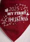 2025 ‘My First Christmas’ DribbleBoo Bandana Bib (Burgundy)