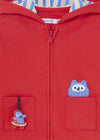 Boys Red Cotton Interactive Zip-Up Top  (mayoral)