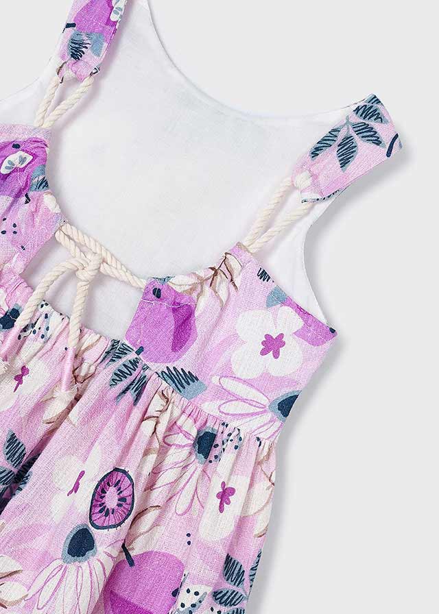 Printed Dress Purple Flowers Summer Girls   (mayoral)