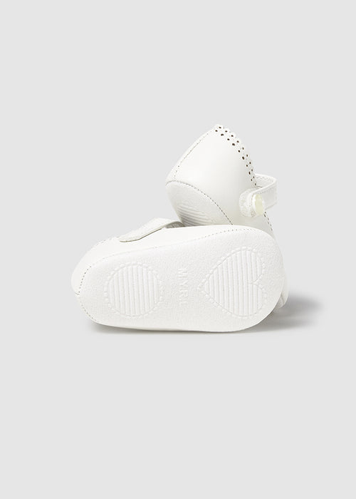 IVORY Newborn Girl Mary Jane Shoes