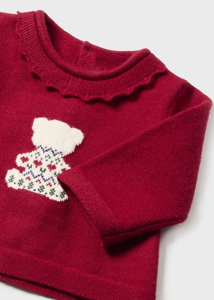 3 - Piece Baby Girl Burgundy Outfit Set (mayoral)