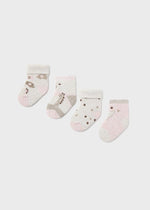 4 - Piece Baby Girl Socks Set in Pink (Mayoral)