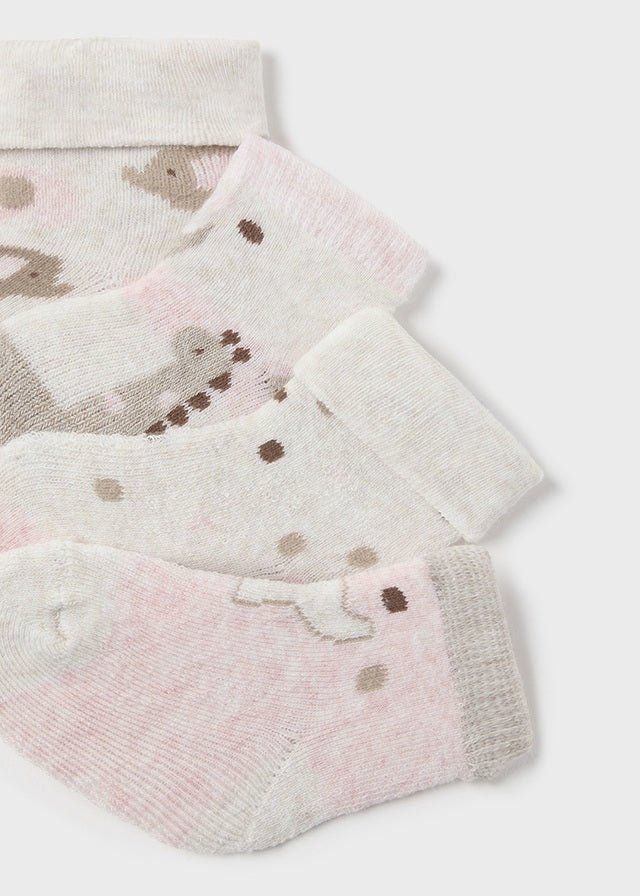 4 - Piece Baby Girl Socks Set in Pink (Mayoral)