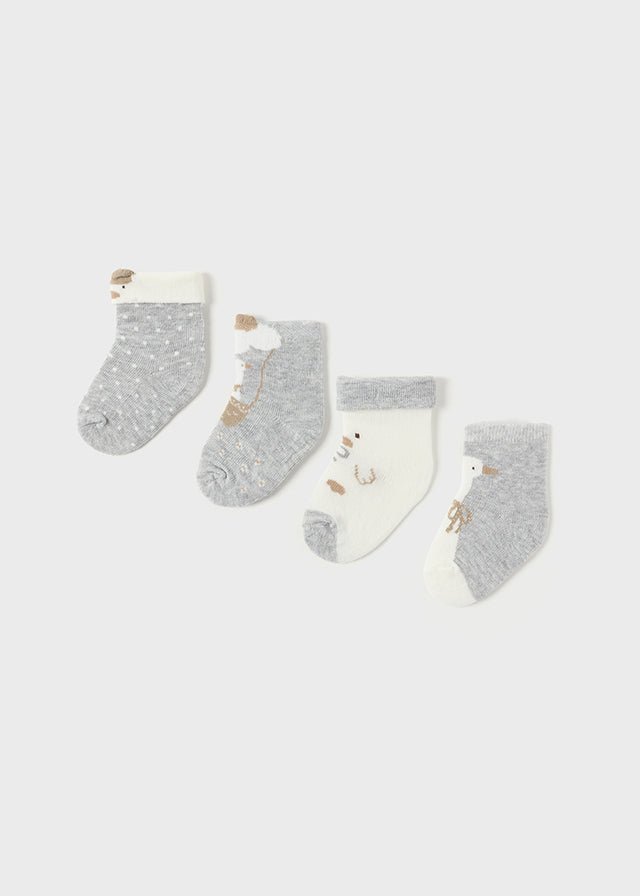 4 - Piece Baby Socks Set in Gray (Mayoral)