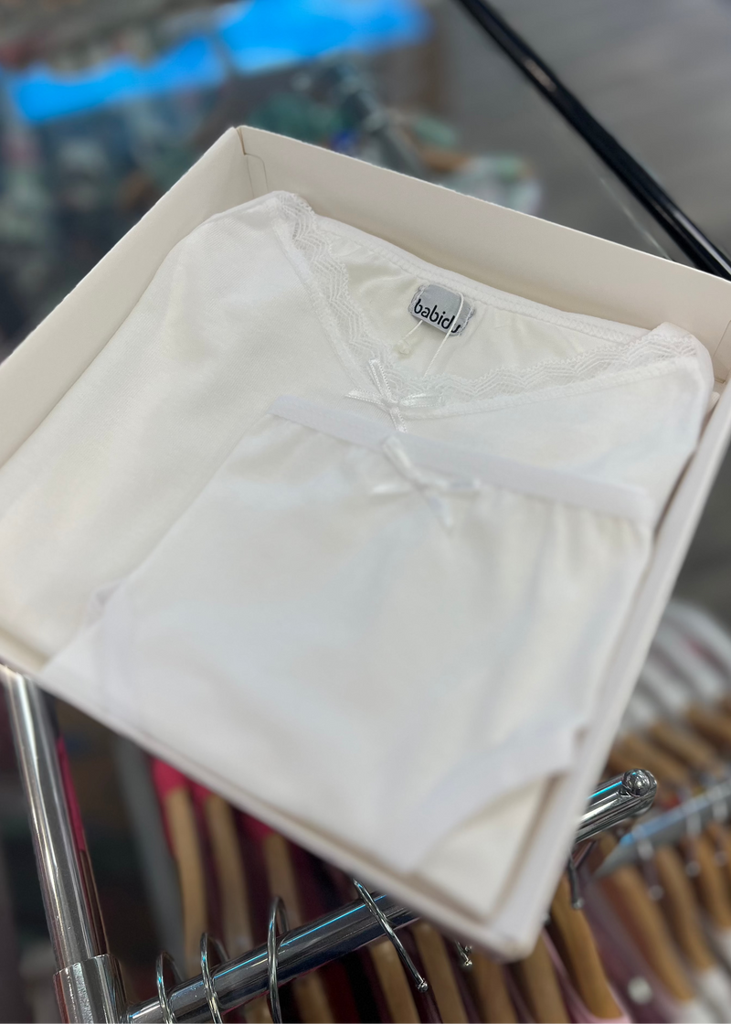WHITE Occasion Underwear Set for Girls