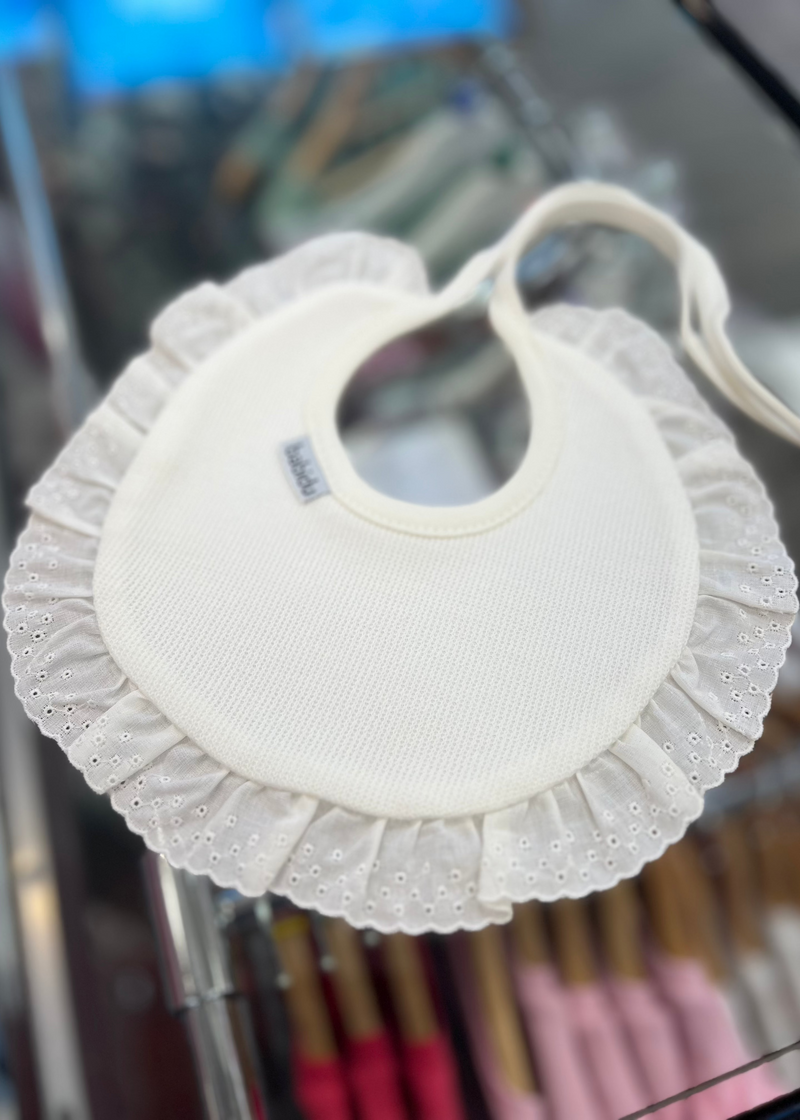 IVORY Baby Girl Christening Bib