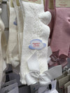IVORY Side Openwork Warm Cotton Knee Socks With Bow  (Condor)