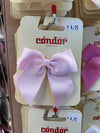 PINK Hair Clip With Grosgrain Bow  (7cm) (Condor)