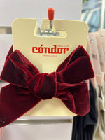 BURGUNDY Velvet Bow Hair Clip