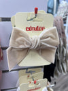 LINEN 10cm - Velvet Hair Clip With Bow (Condor)