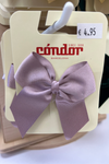 PALE PINK 7cm -  Hair Clip With Grosgrain Bow