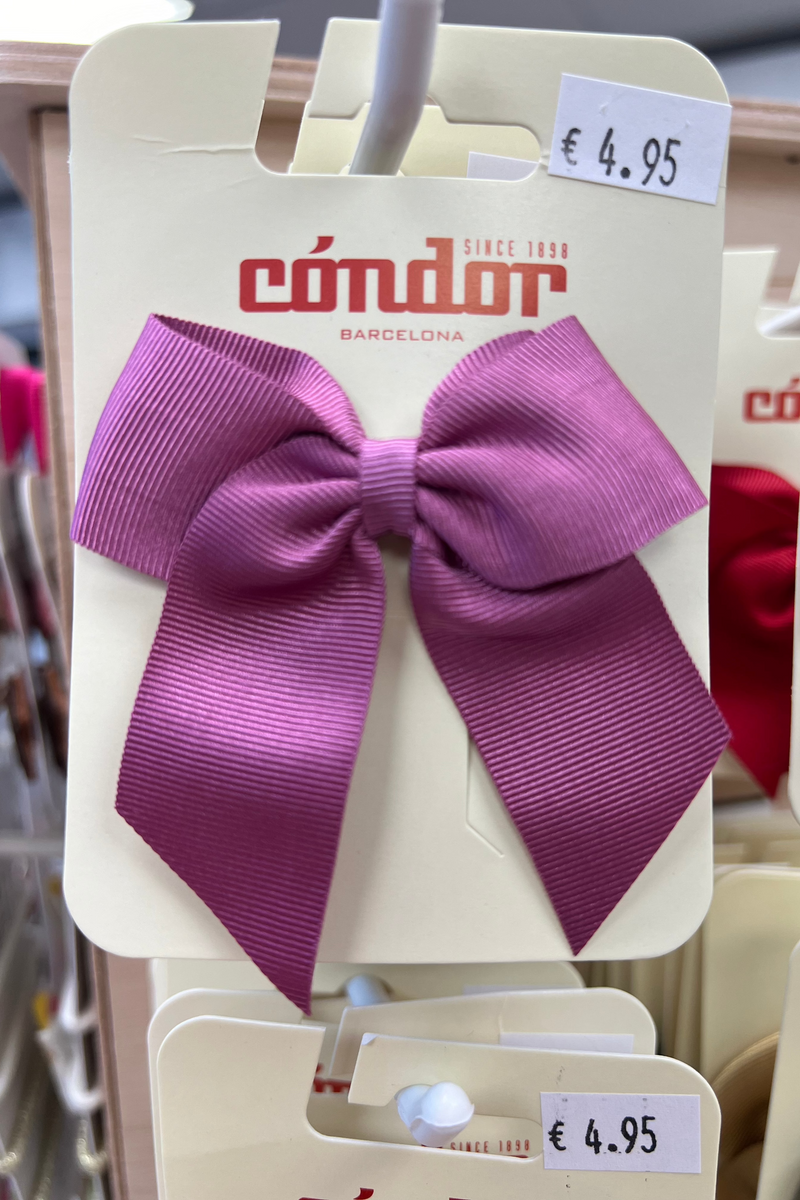 CASSIS 7cm - Hair Clip With Grosgrain Bow