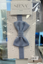 PASTEL BLUE Boy Linen Bow Tie Dickie Fly