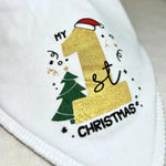 My 1st Christmas Organic Cotton DribbleBoo Bandana Bib