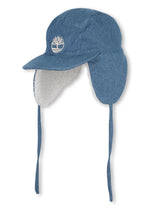 Baby Boy Denim Trapper Hat With Shearling Lining