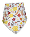 "Autumn Leaves and Flowers" Organic Cotton DribbleBoo Bandana Bib