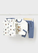 Baby Boy 3 - Piece Blue Tracksuit & Vest Set (Mayoral)