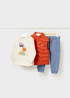 Baby Boy 3 - Piece Jumper, Vest, & Pants Set (Mayoral)