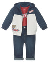 Baby Boy 3 - Piece Set with Hoodie, Bodysuit & Jeans