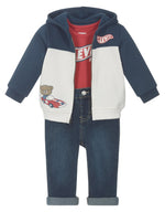 Baby Boy 3 - Piece Set with Hoodie, Bodysuit & Jeans