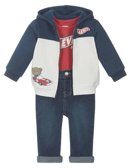 Baby Boy 3 - Piece Set with Hoodie, Bodysuit & Jeans
