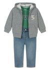 Baby Boy 3 - Piece Set with Hoodie, Bodysuit & Jeans